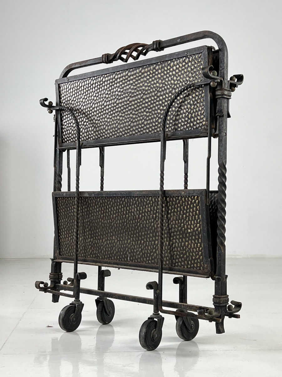 Metal Service Trolley, Mid-20th Century-photo-7