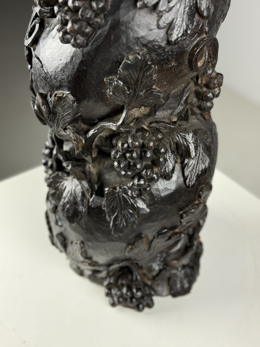 Colonne Sculptée à La Main Au 18e Siècle-photo-1