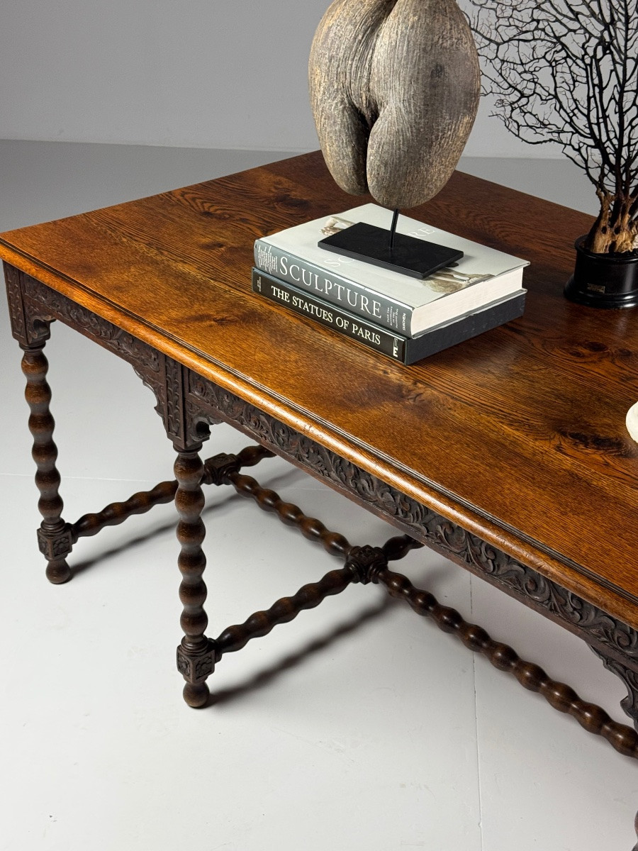 Table de magasin Bureau Bobbin en chêne antique-photo-1