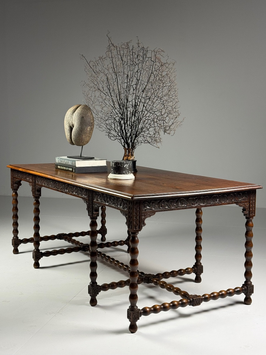 Table de magasin Bureau Bobbin en chêne antique-photo-2