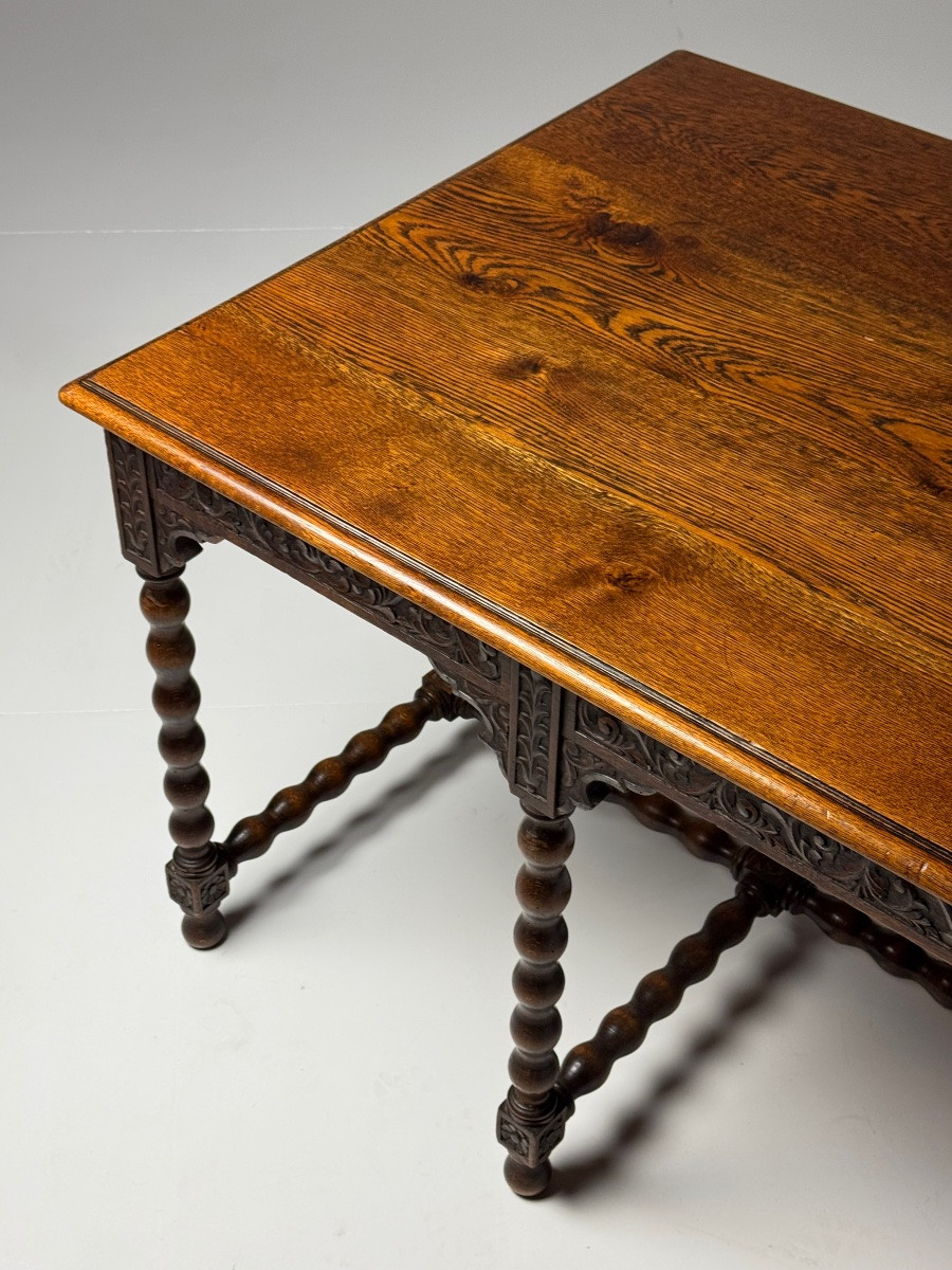 Table de magasin Bureau Bobbin en chêne antique-photo-8