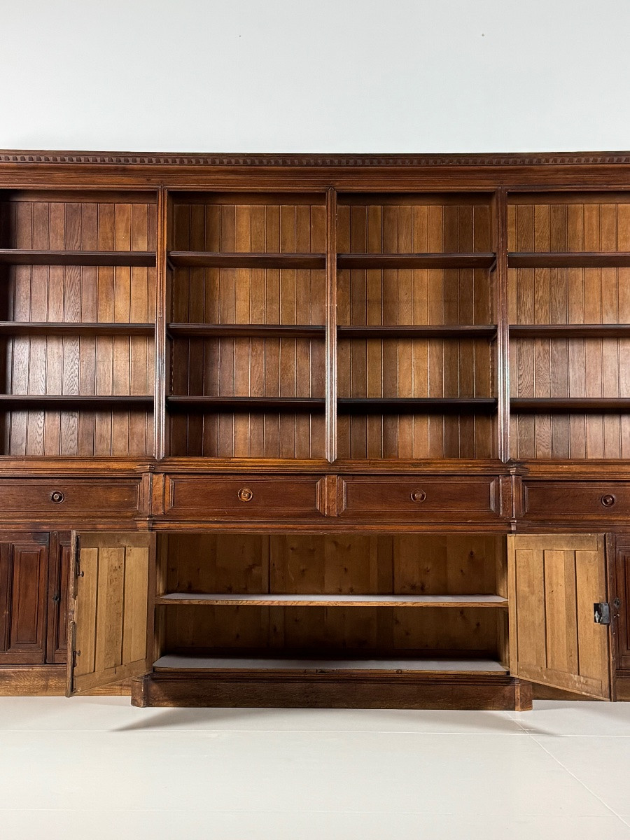 Bibliothèque 1960 chêne 365cm-photo-3