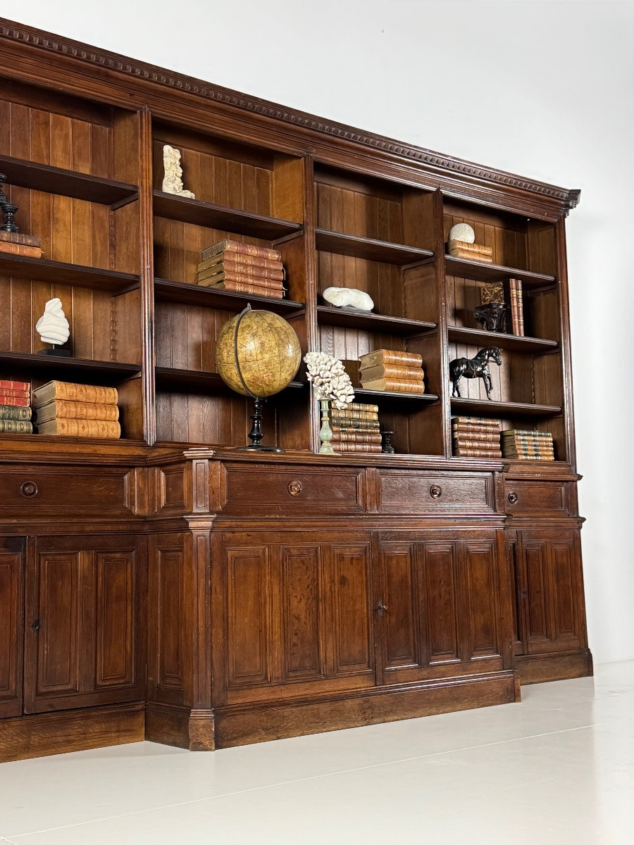 Bibliothèque 1960 chêne 365cm-photo-8