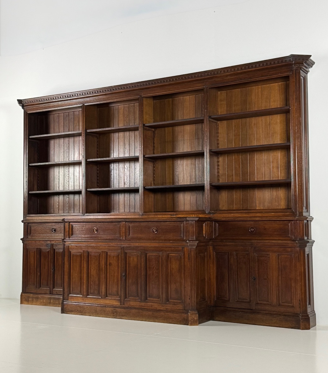 Bibliothèque 1960 chêne 365cm