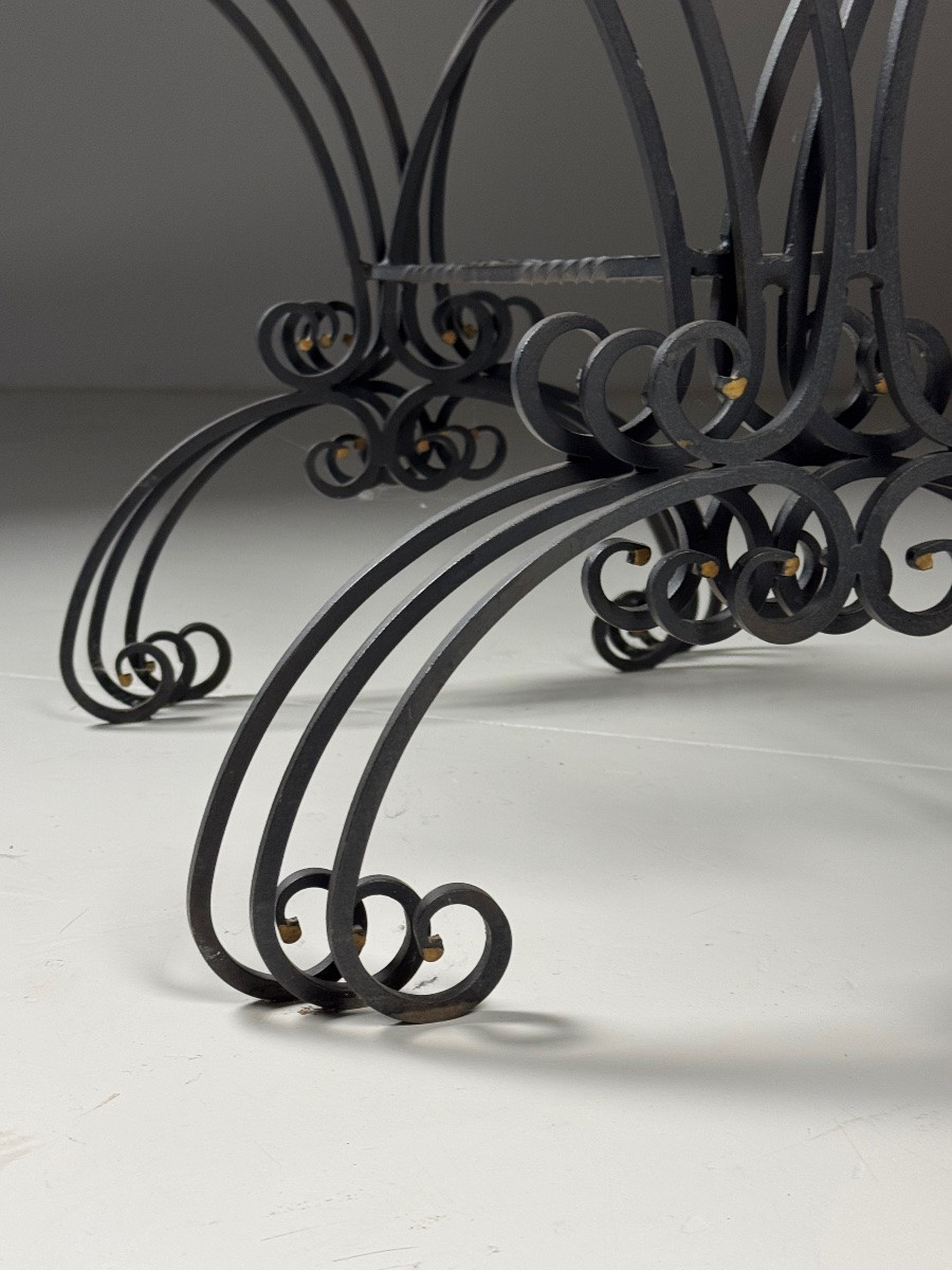 Set Of 3 Nesting Metal Tables, 20th Century-photo-4