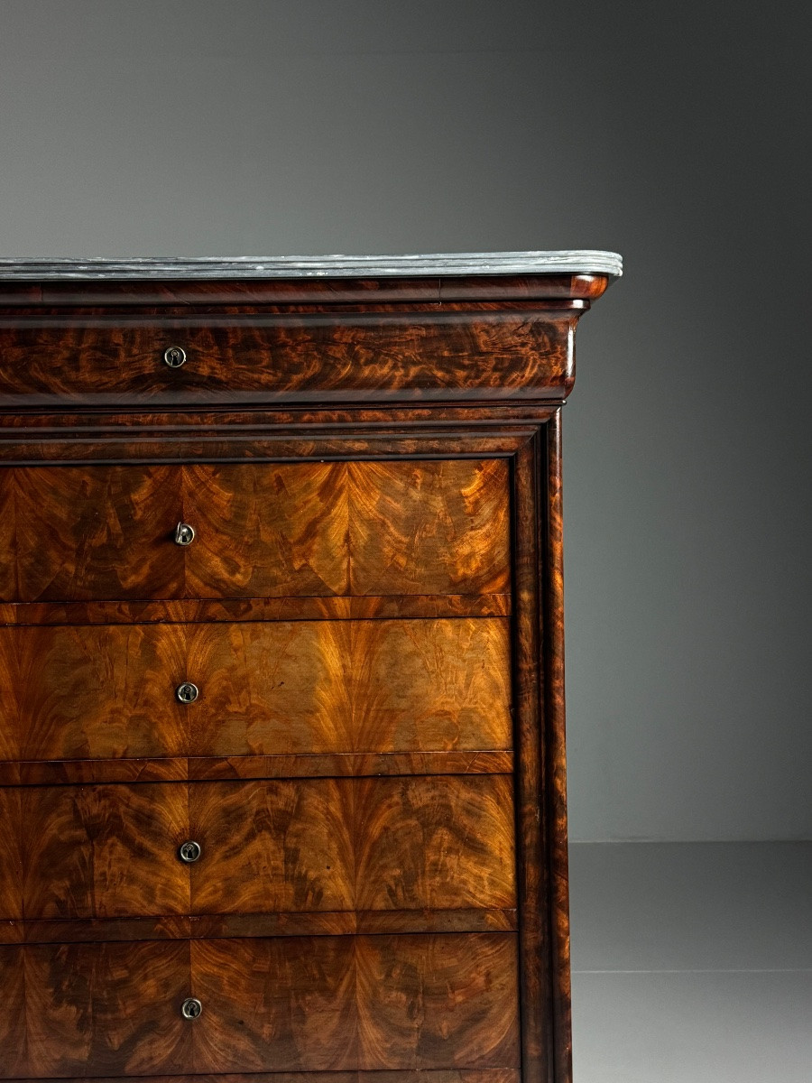 Louis Philippe French Mahogany Chest Of Drawers-photo-2