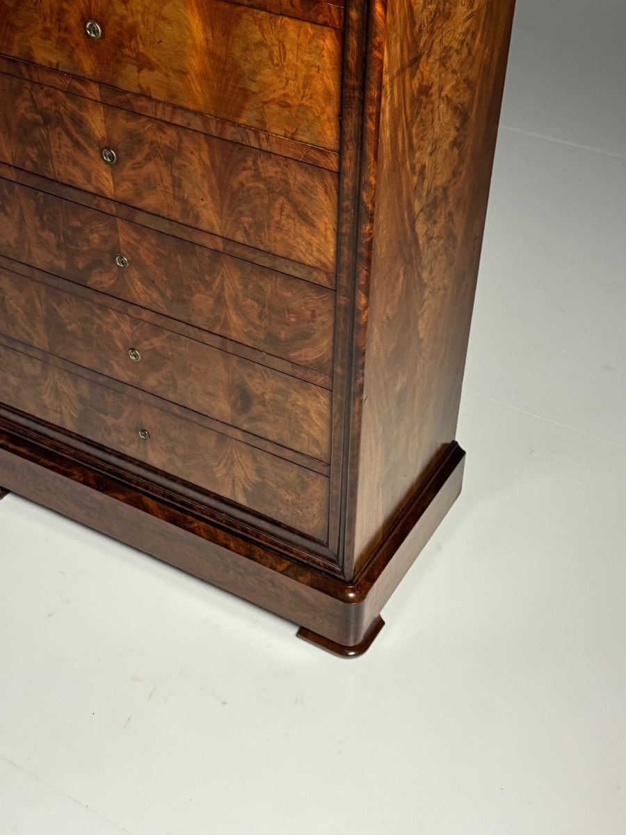 Louis Philippe French Mahogany Chest Of Drawers-photo-3