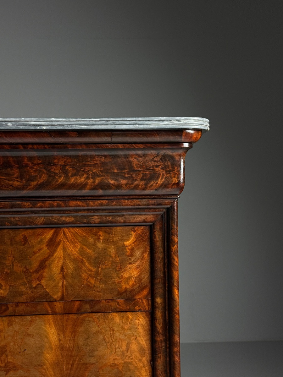Louis Philippe French Mahogany Chest Of Drawers-photo-4