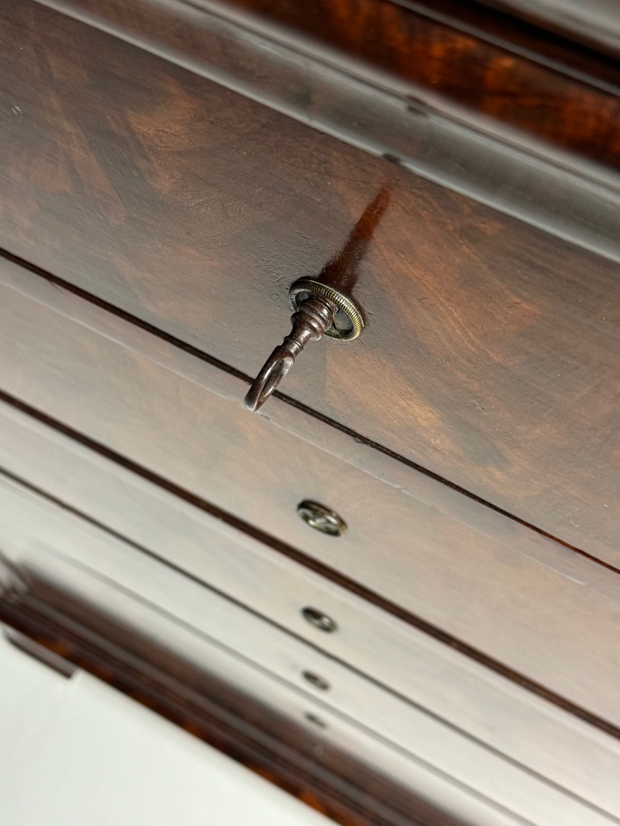 Louis Philippe French Mahogany Chest Of Drawers-photo-4