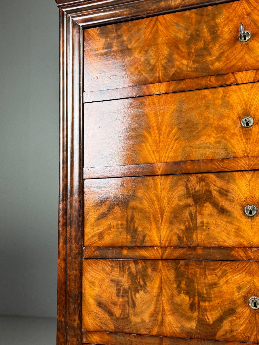 Louis Philippe French Mahogany Chest Of Drawers-photo-5
