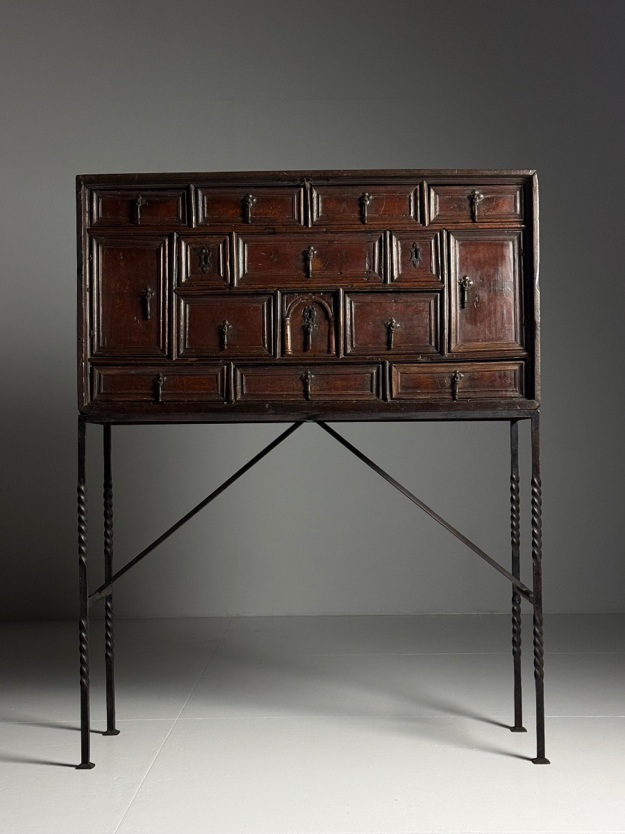 Spanish Vargueño, Circa 1700, Walnut Wood