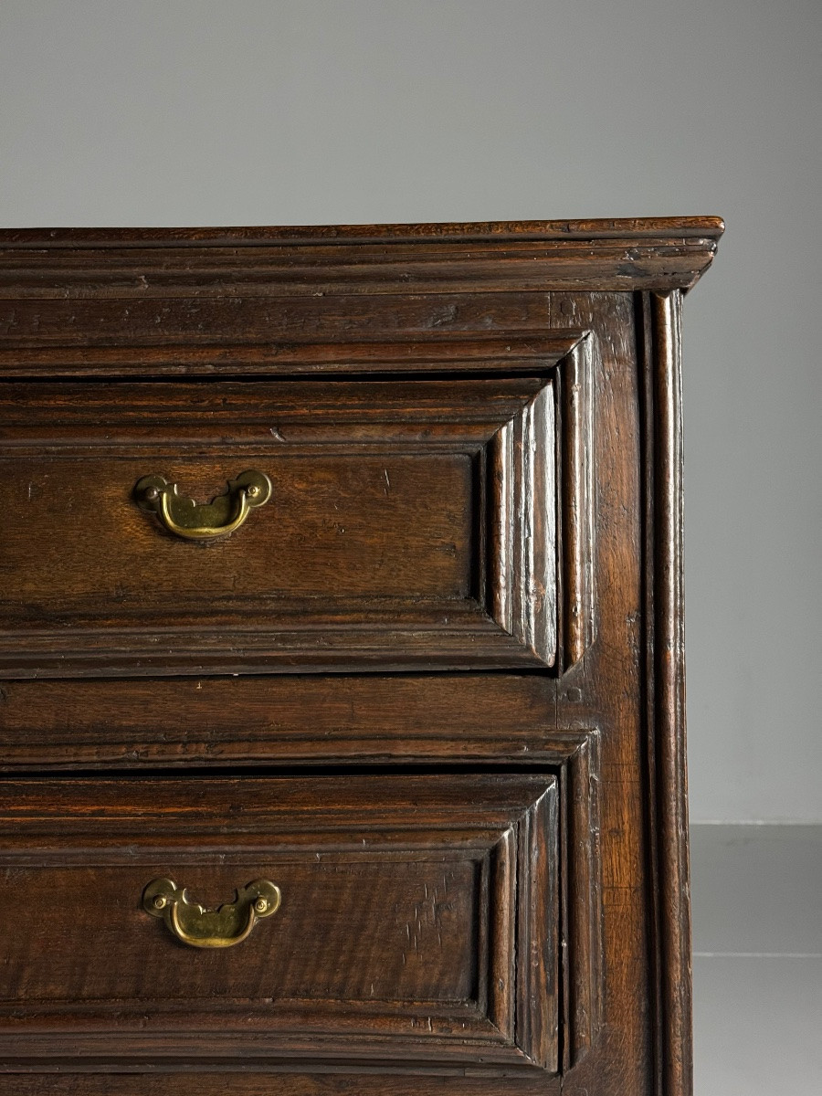 Commode anglaise du XVIIe siècle en chêne-photo-1