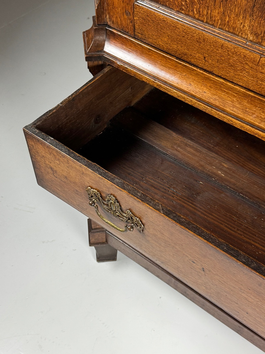 Cabinet hollandais en chêne du XVIIIe siècle-photo-5