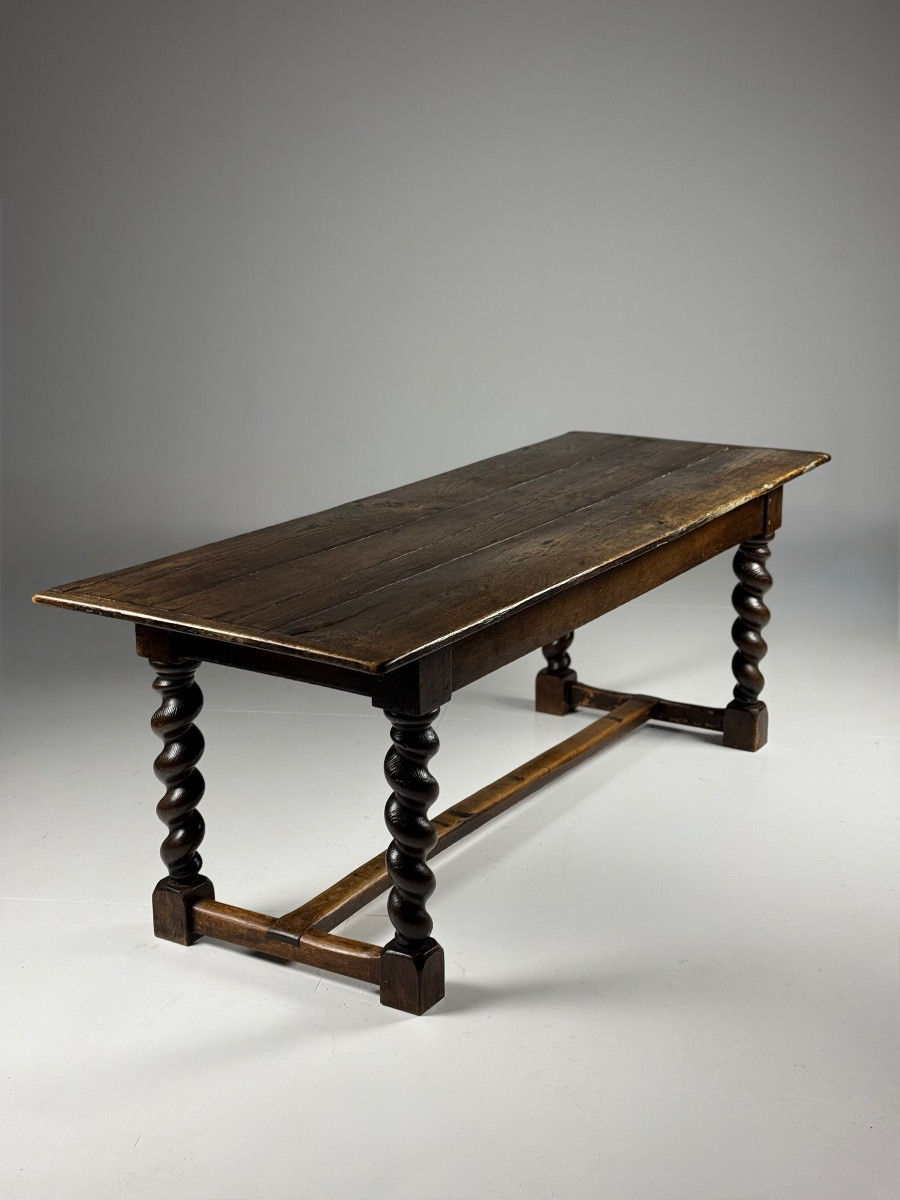 Dining Table With Turned Legs, Circa 1800-photo-2