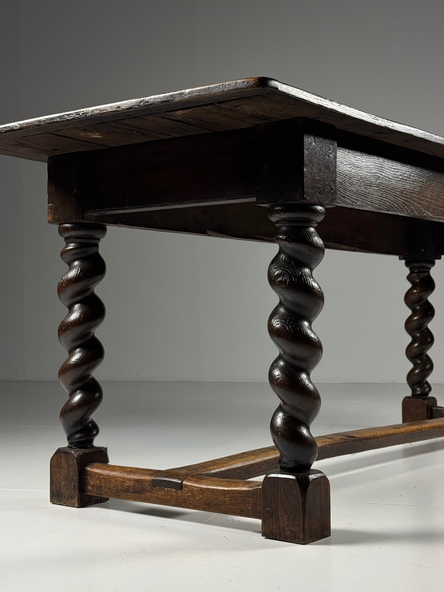 Dining Table With Turned Legs, Circa 1800