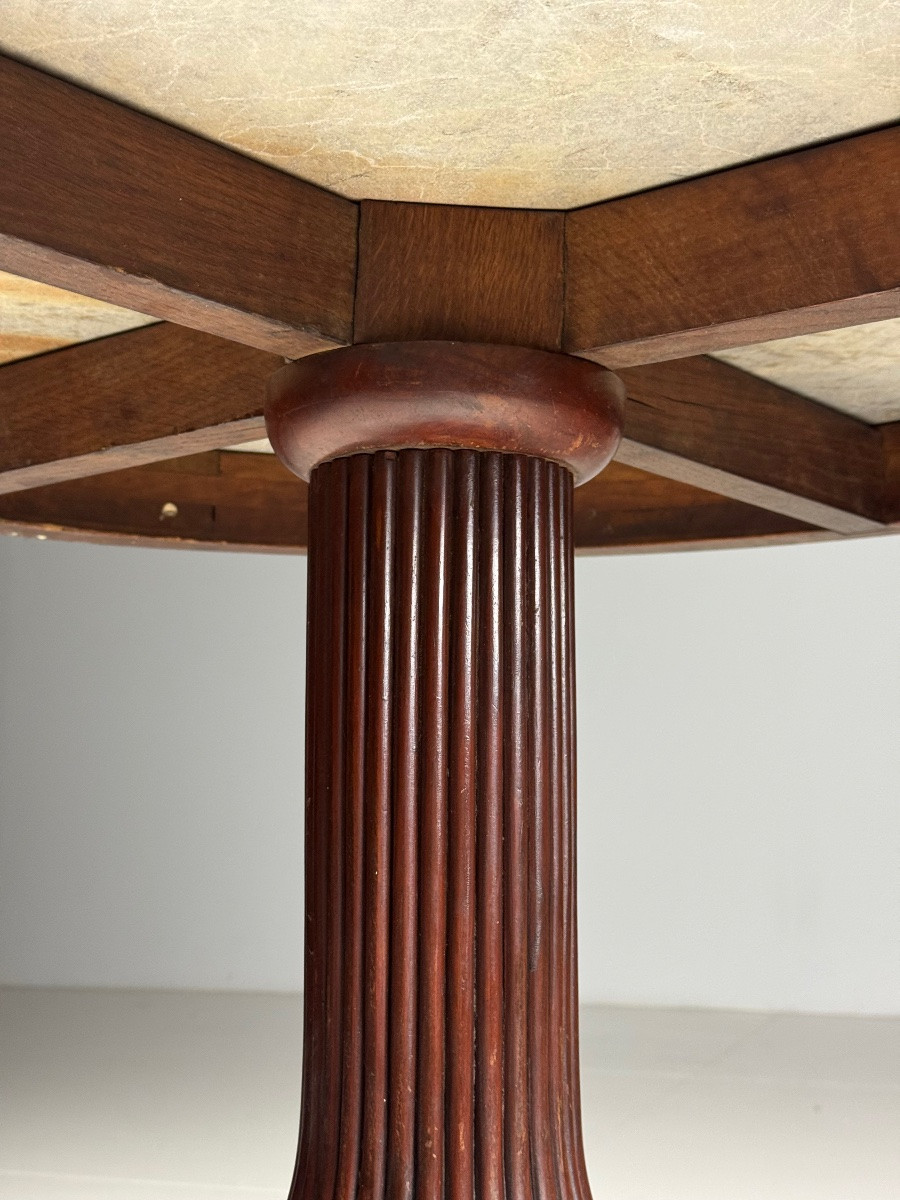 Table centrale en acajou, XIXe siècle-photo-3