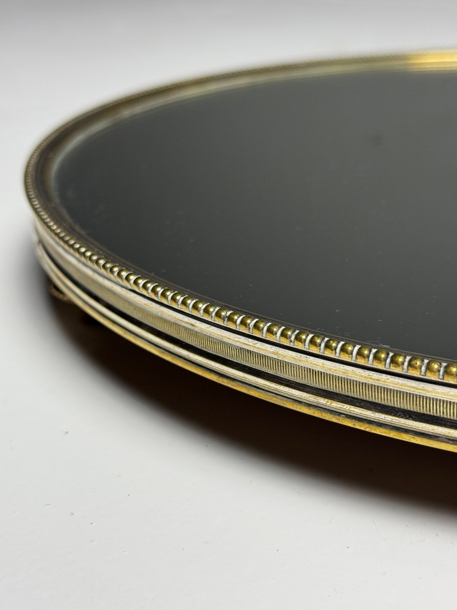 Plateau Mid Century avec miroir-photo-3