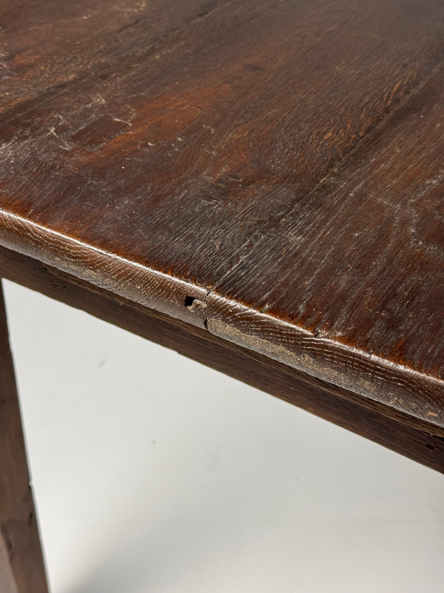 Table à manger française en chêne du XIXe siècle-photo-4