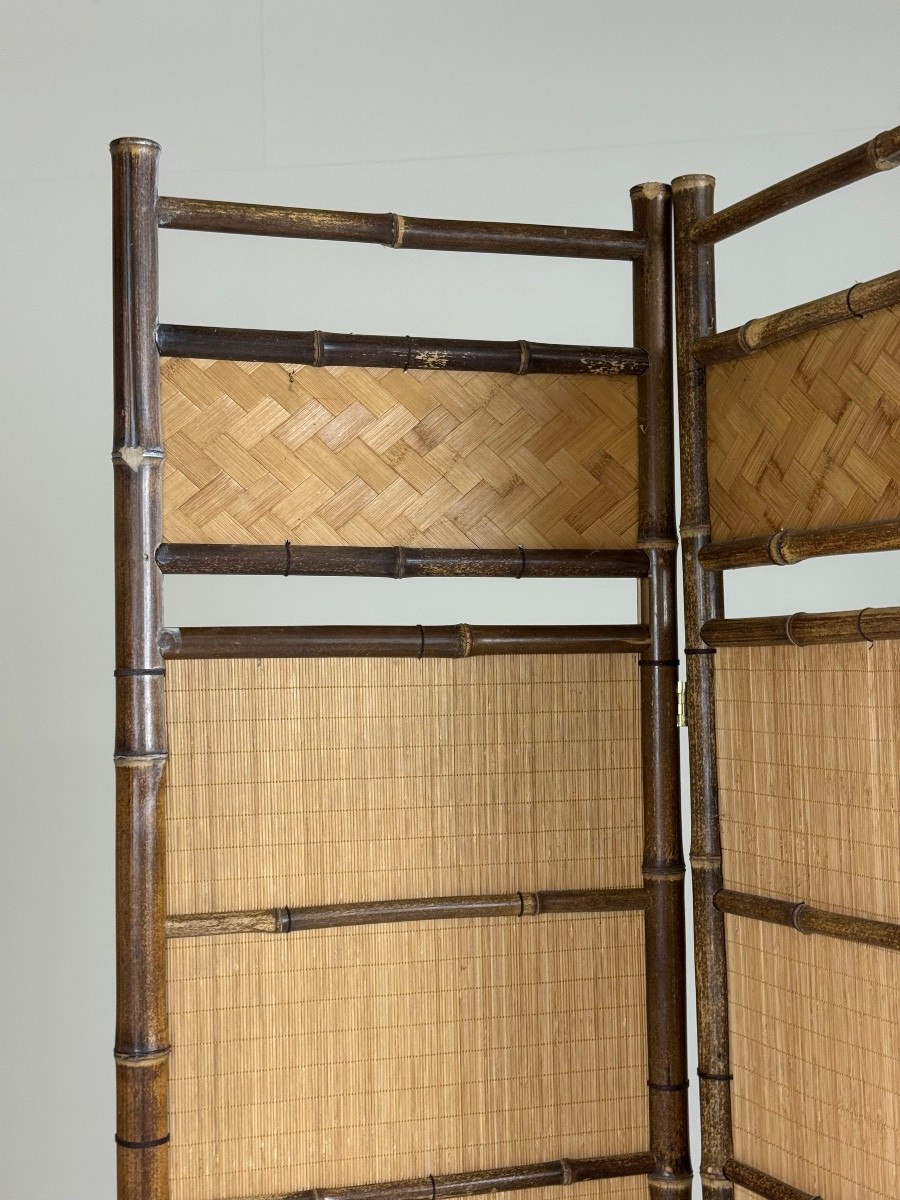 Paravent Faux Bamboo vintage-photo-3