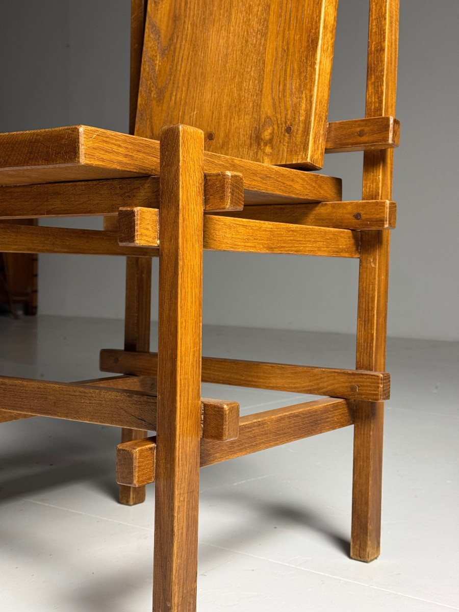 4 chaises de salle à manger style Gerrit Rietveld-photo-4