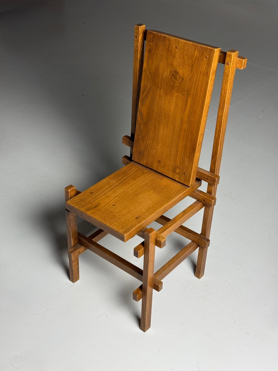 4 chaises de salle à manger style Gerrit Rietveld-photo-5