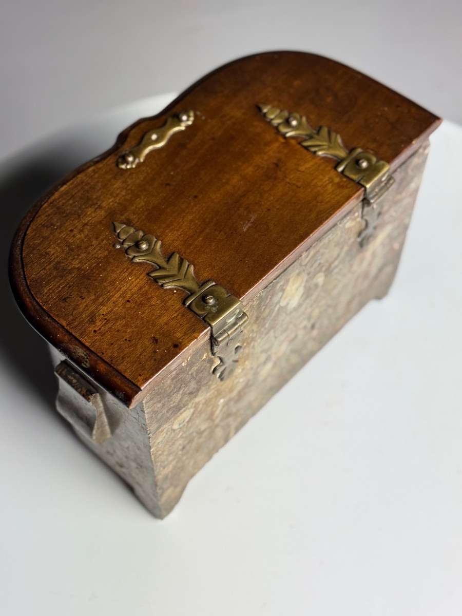 18th-century Marble Viscera Box-photo-6