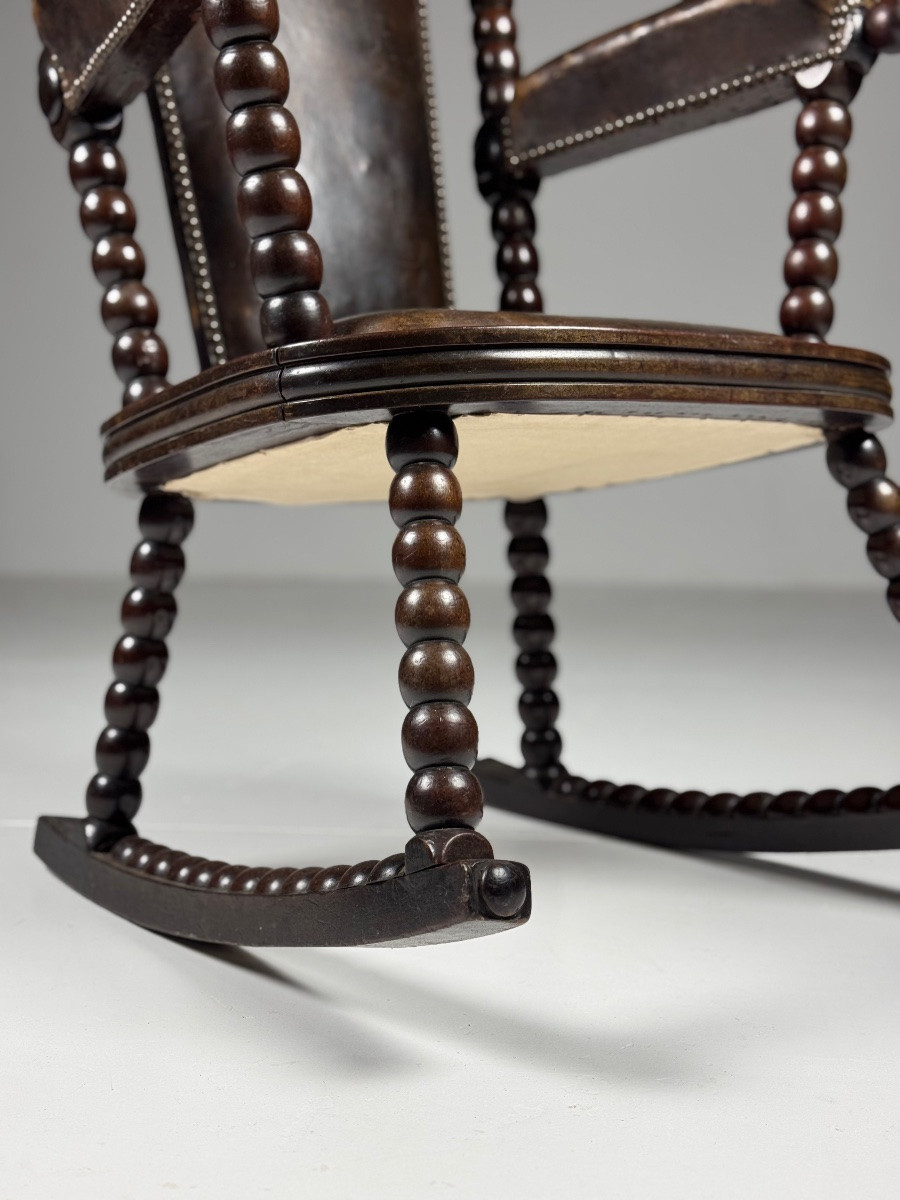 Fauteuil à bascule Bobbin vintage-photo-2