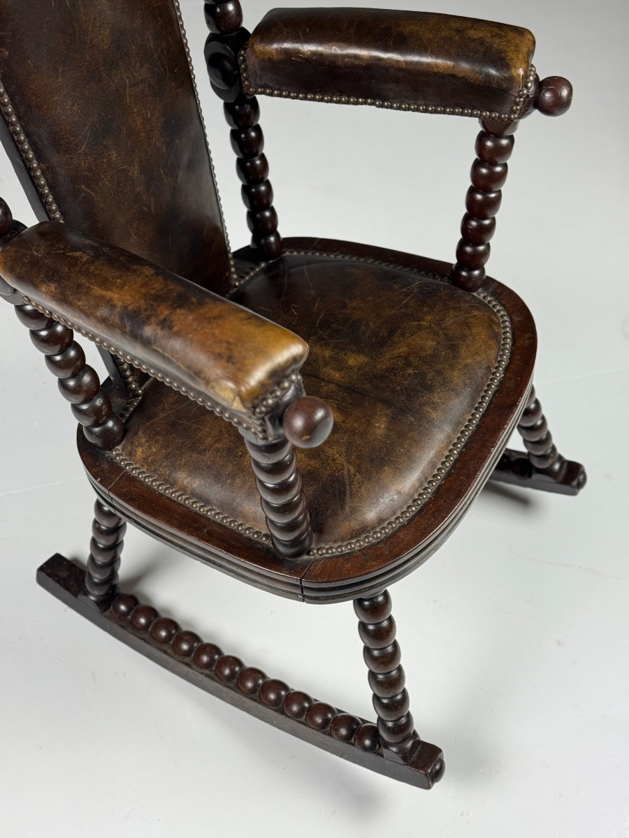 Fauteuil à bascule Bobbin vintage-photo-3