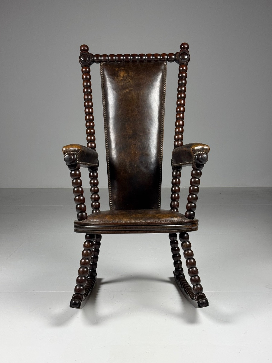 Fauteuil à bascule Bobbin vintage-photo-4