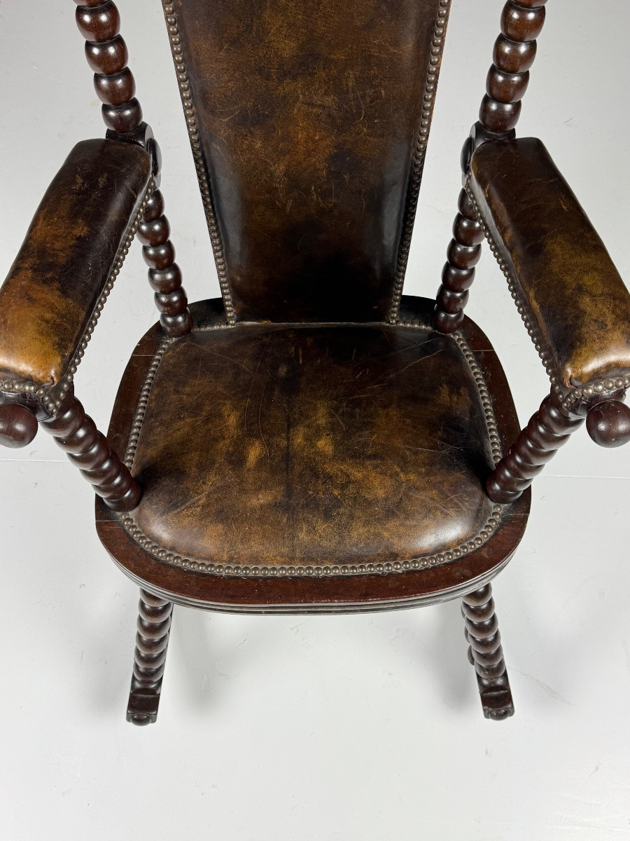 Fauteuil à bascule Bobbin vintage-photo-4