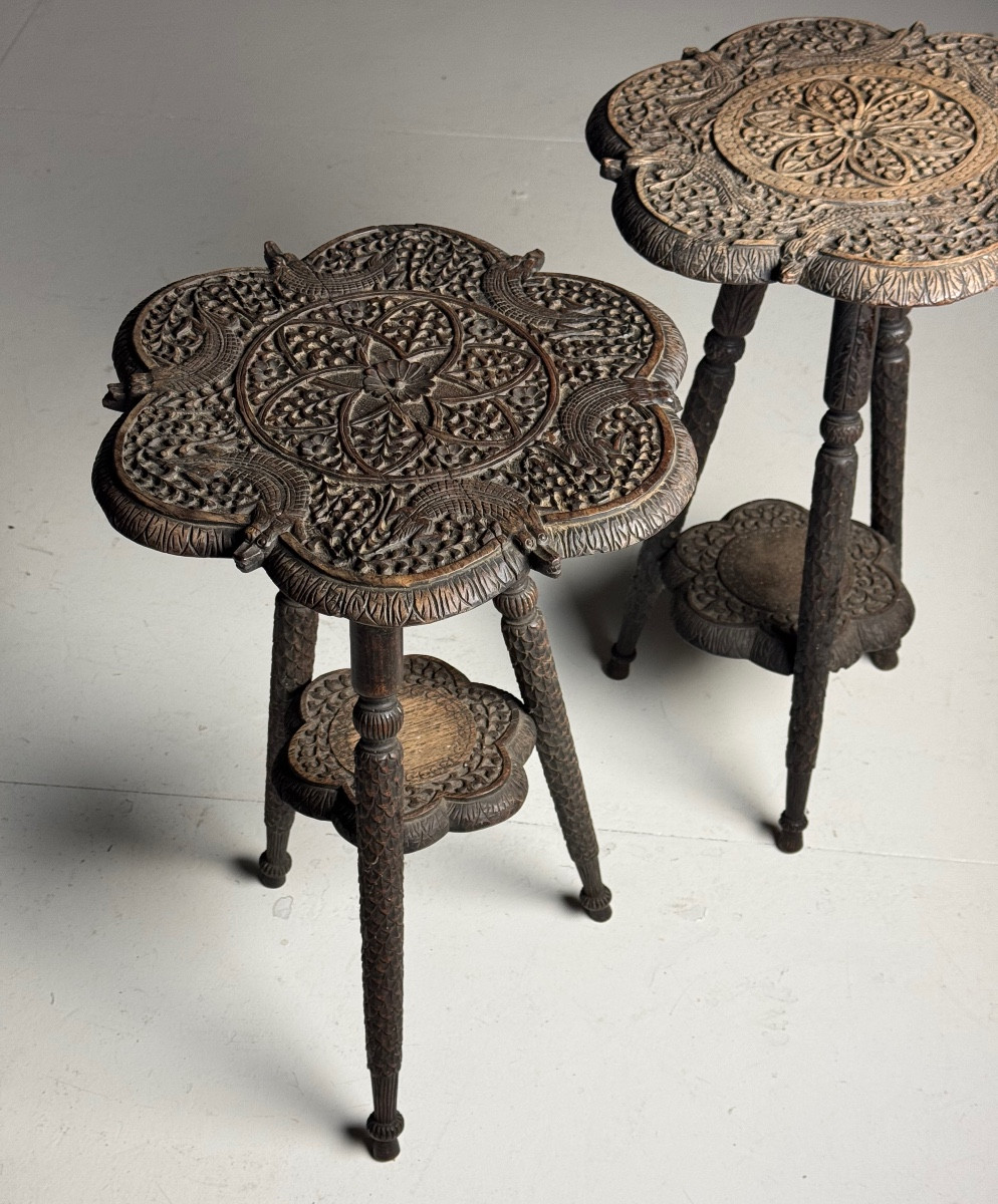 Set Of 2 Asian Side Tables