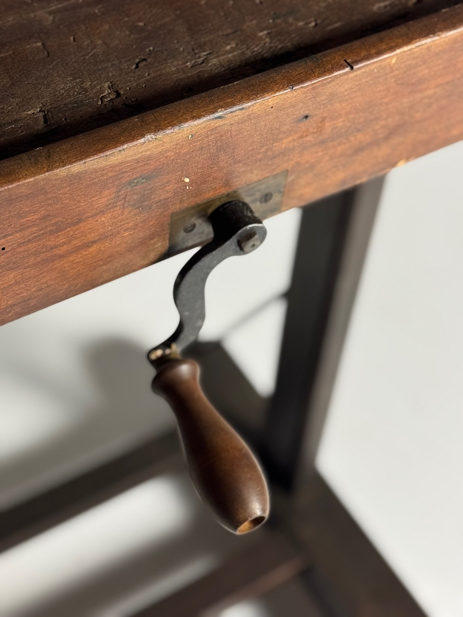 Chevalet de peintre du XIXe siècle en chêne-photo-3