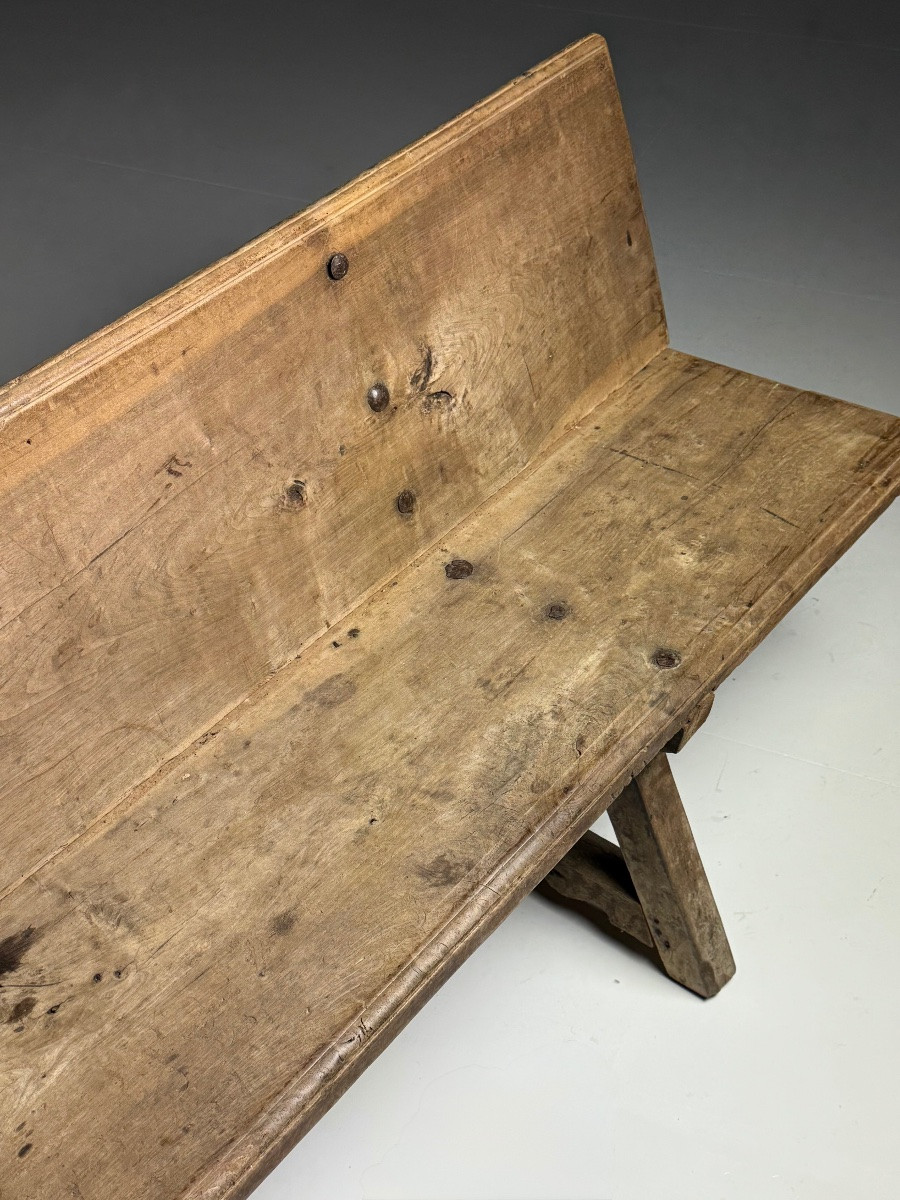 Banquette espagnole du XVIIIe siècle longue-photo-7