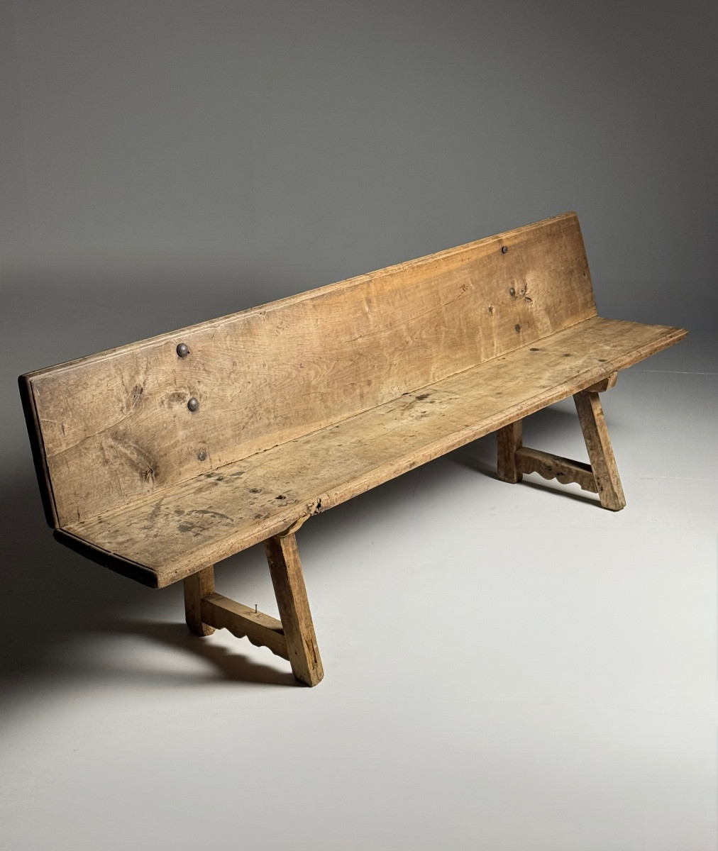 Banquette espagnole du XVIIIe siècle longue