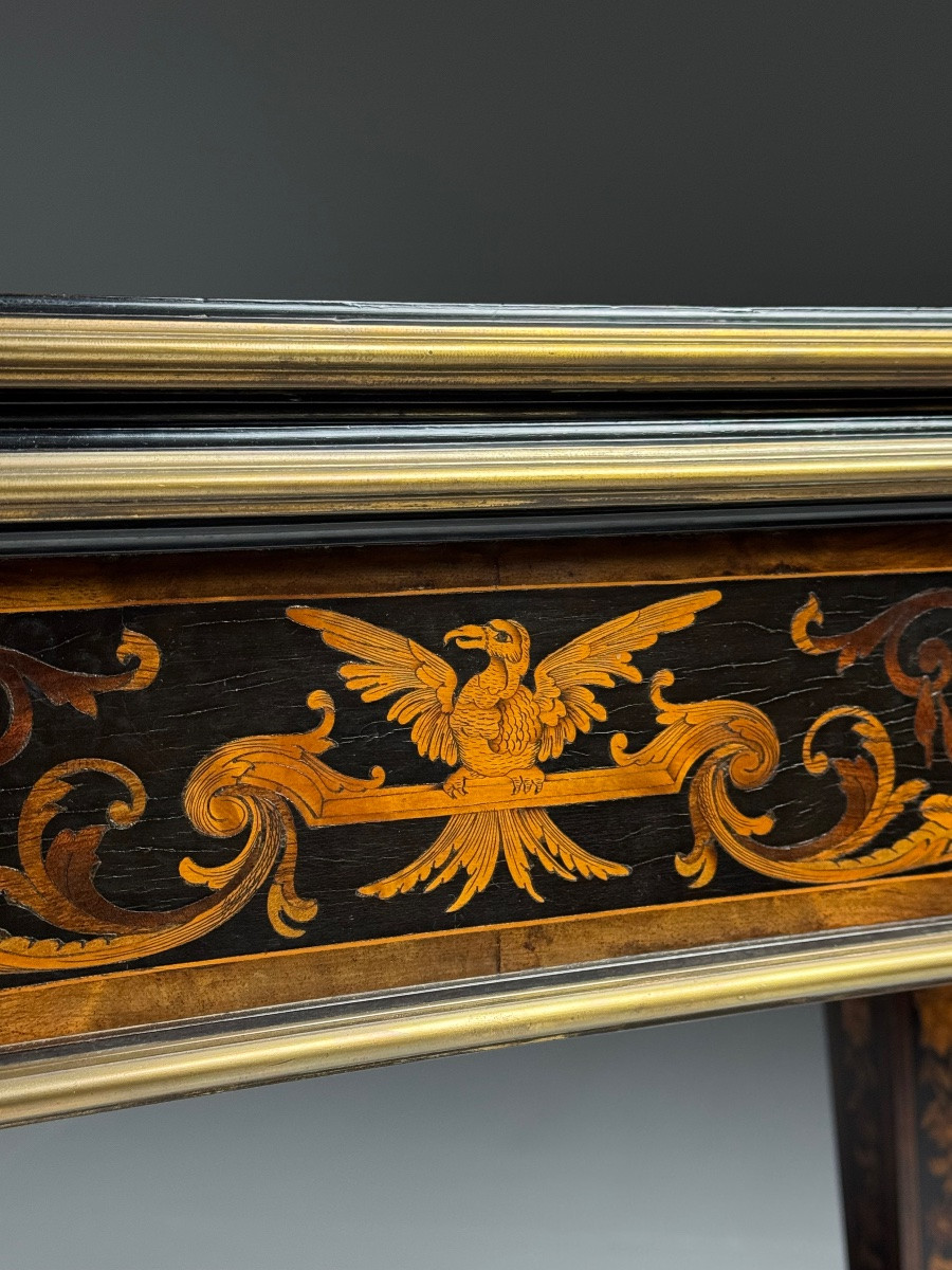 19th-century French Marquetry Gaming Table-photo-1