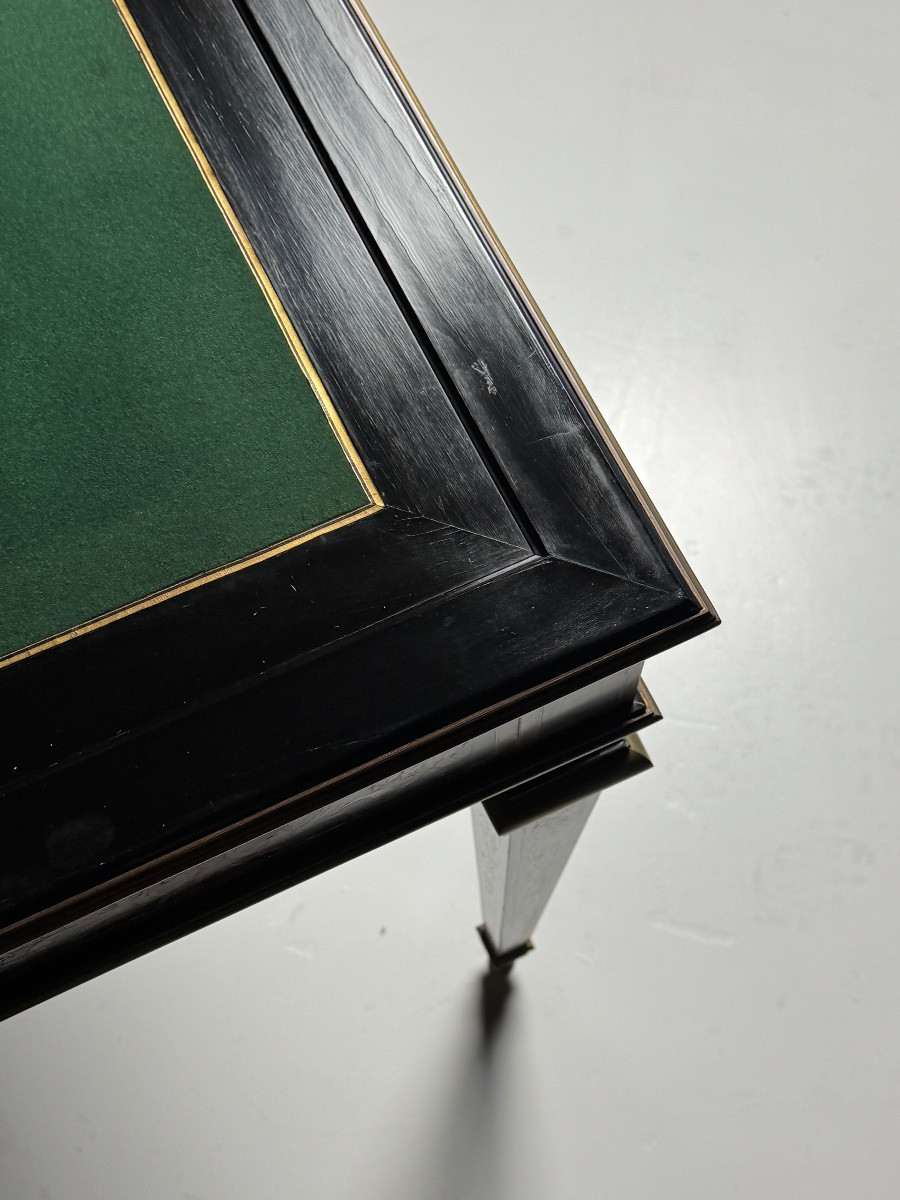 19th-century French Marquetry Gaming Table-photo-5