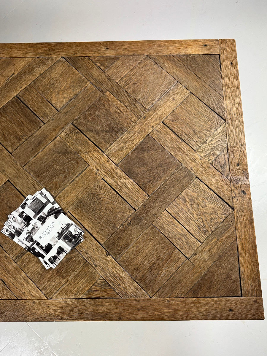 Table basse à panneaux Versailles en chêne-photo-2