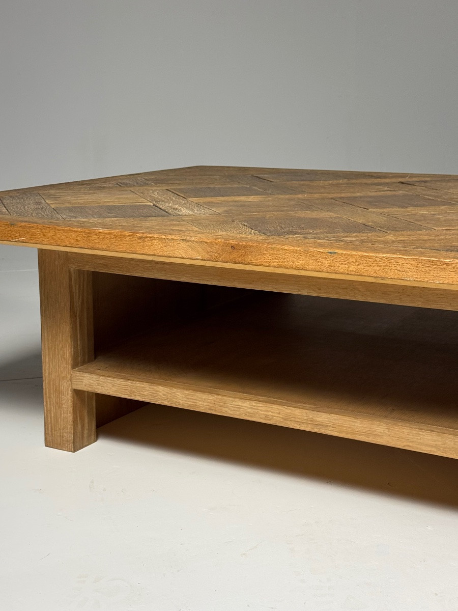 Table basse à panneaux Versailles en chêne-photo-3