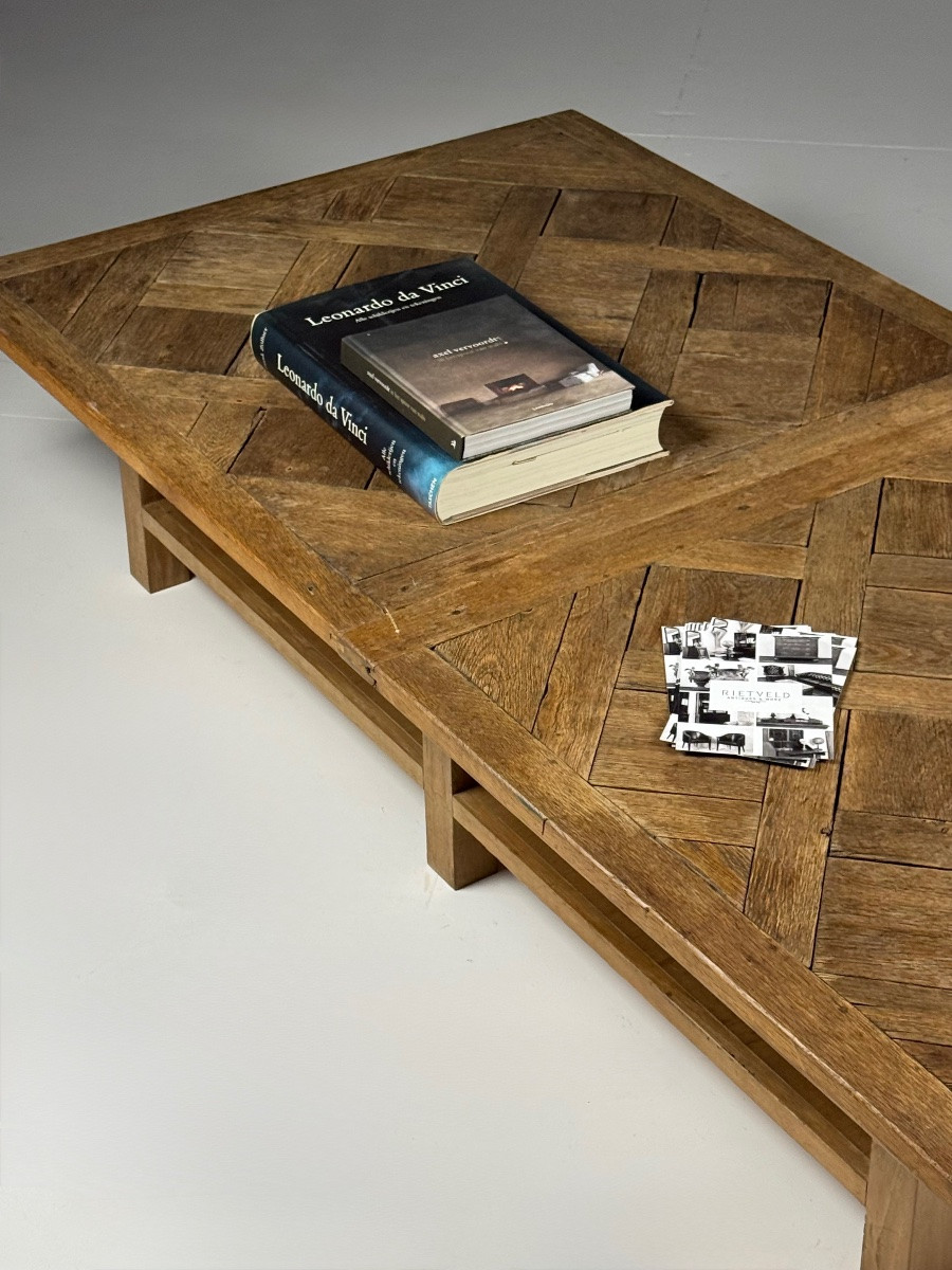 Table basse à panneaux Versailles en chêne-photo-1