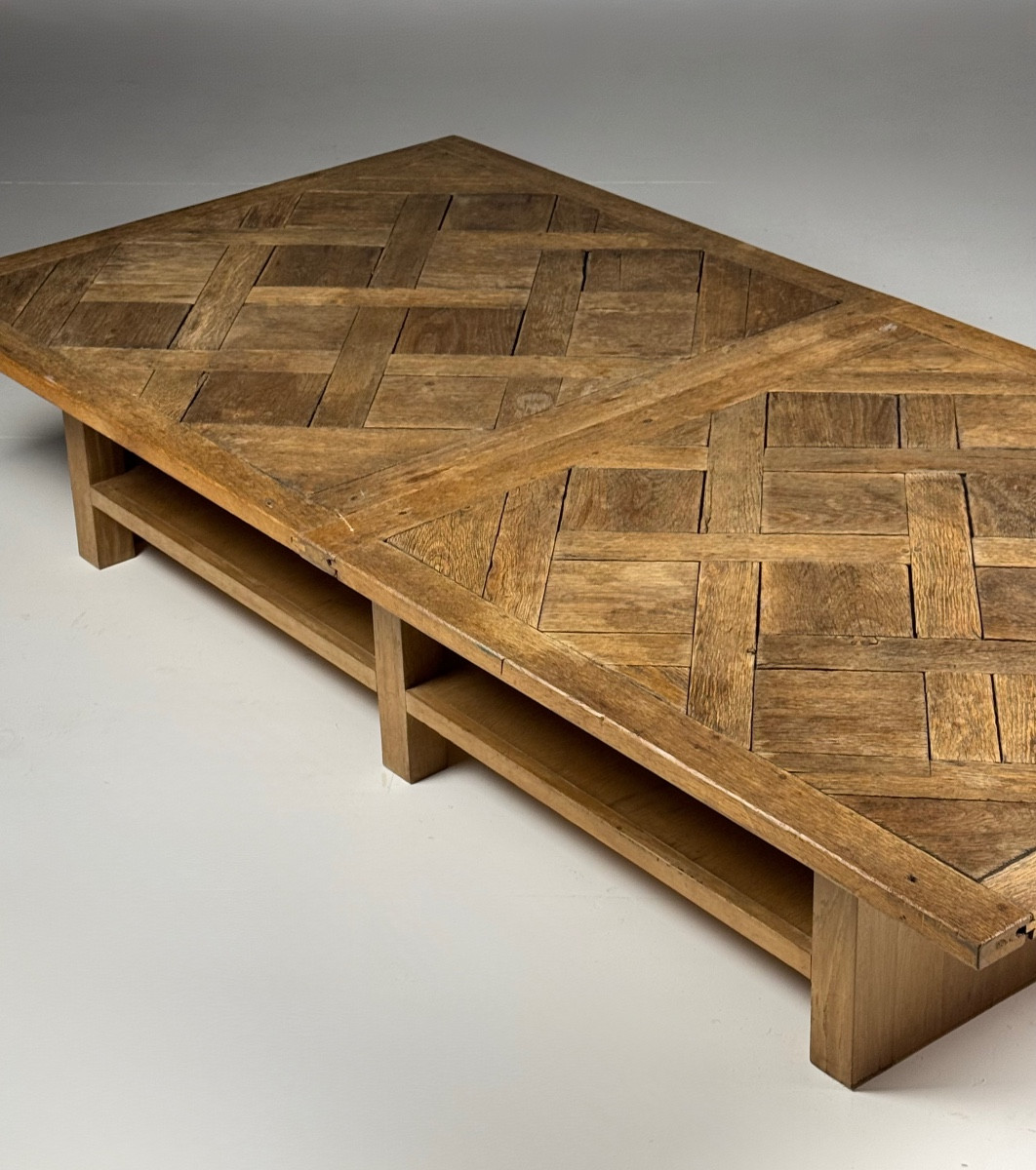 Table basse à panneaux Versailles en chêne