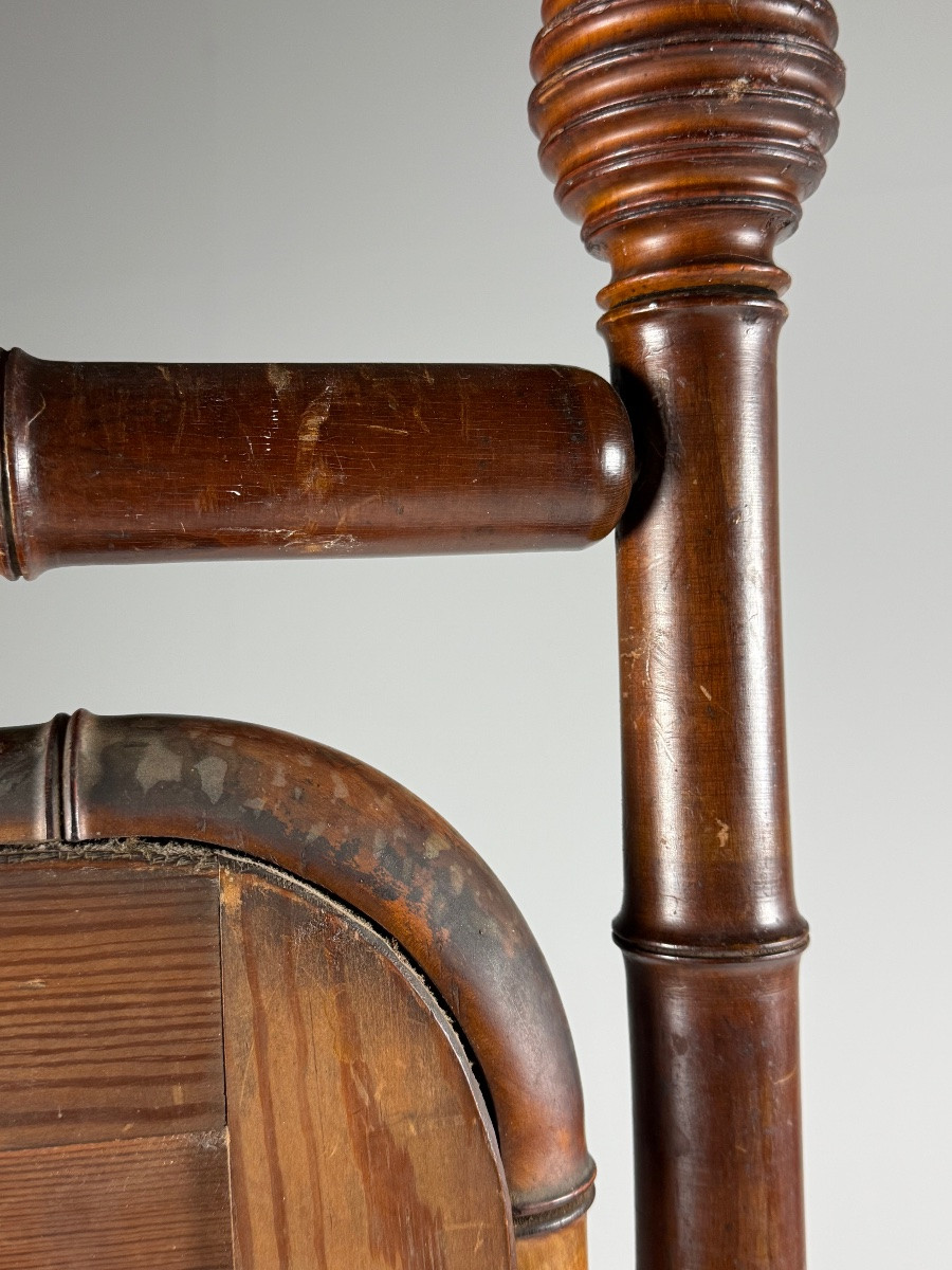 Faux Bamboo Horse Mirror-photo-3