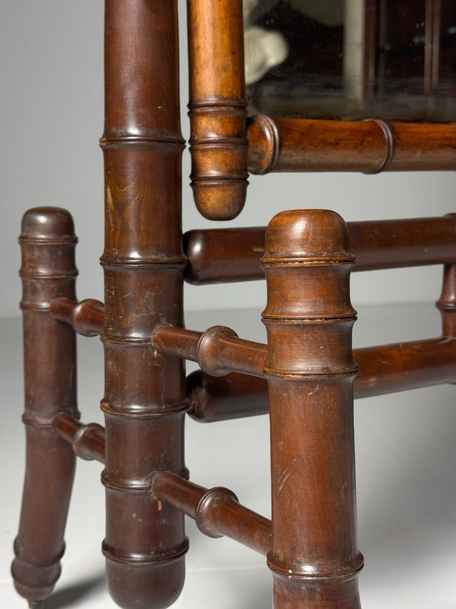 Faux Bamboo Horse Mirror-photo-8