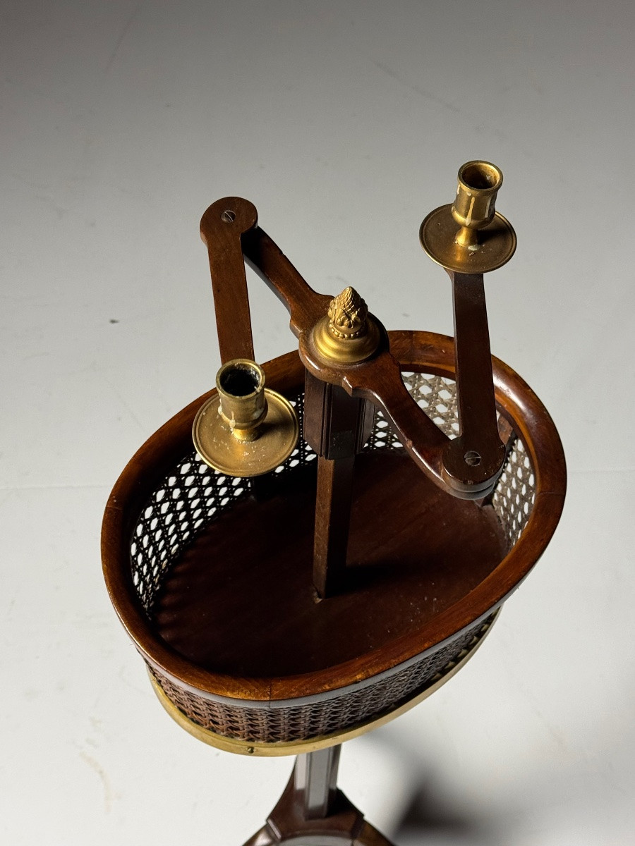 Mahogany Candlestick, 19th Century-photo-5