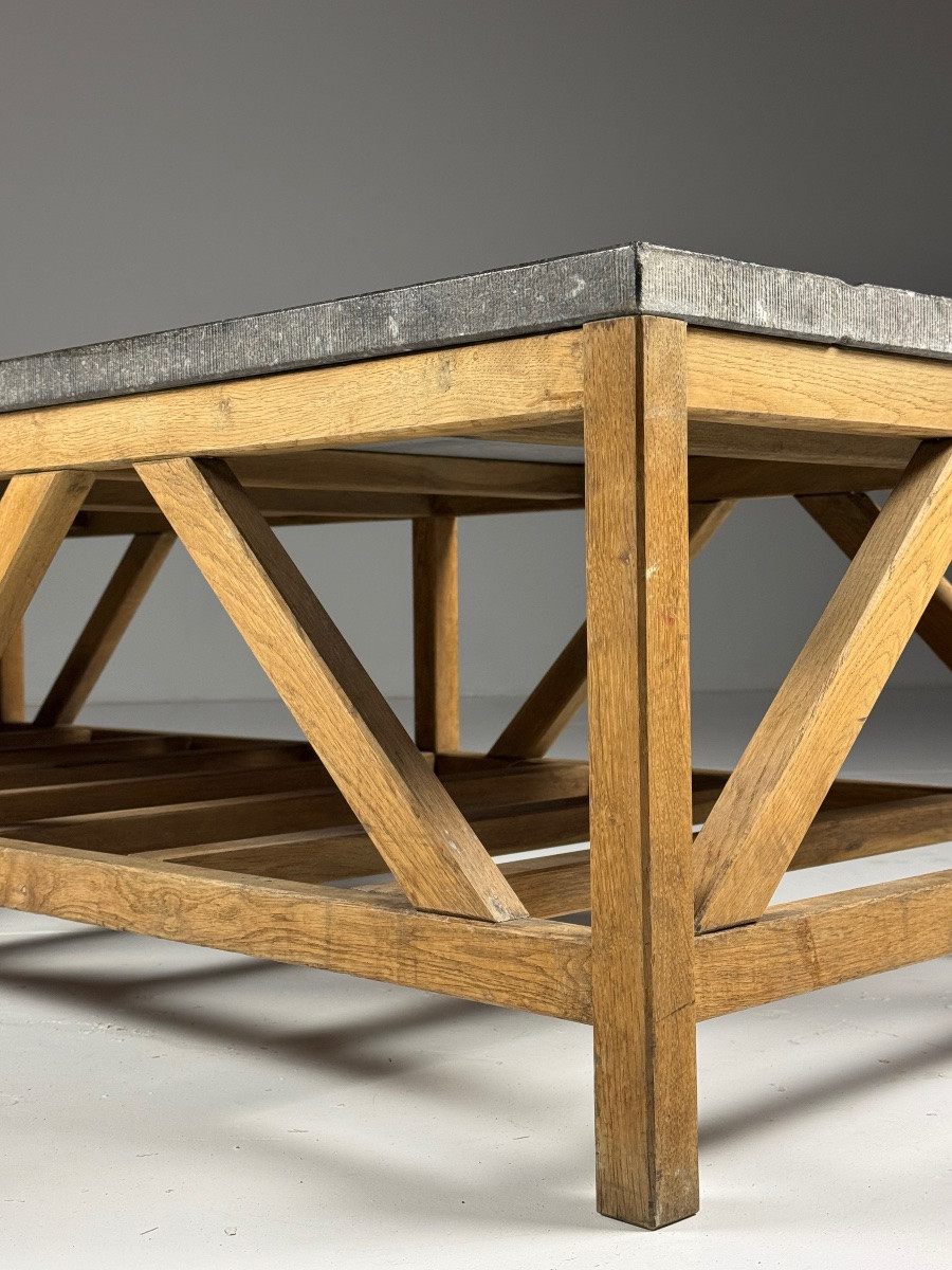 Table basse avec plateau en pierre bleue -photo-3