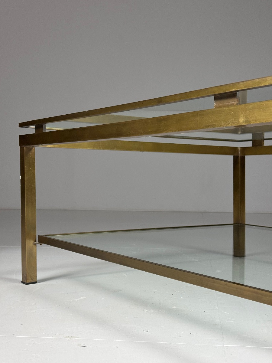 Vintage Glass Coffee Table-photo-2