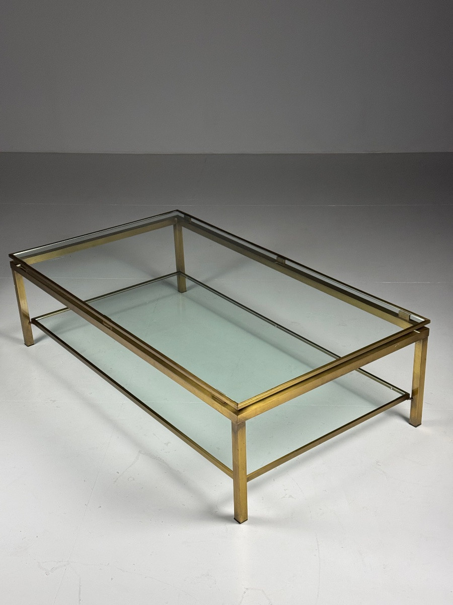 Vintage Glass Coffee Table-photo-4