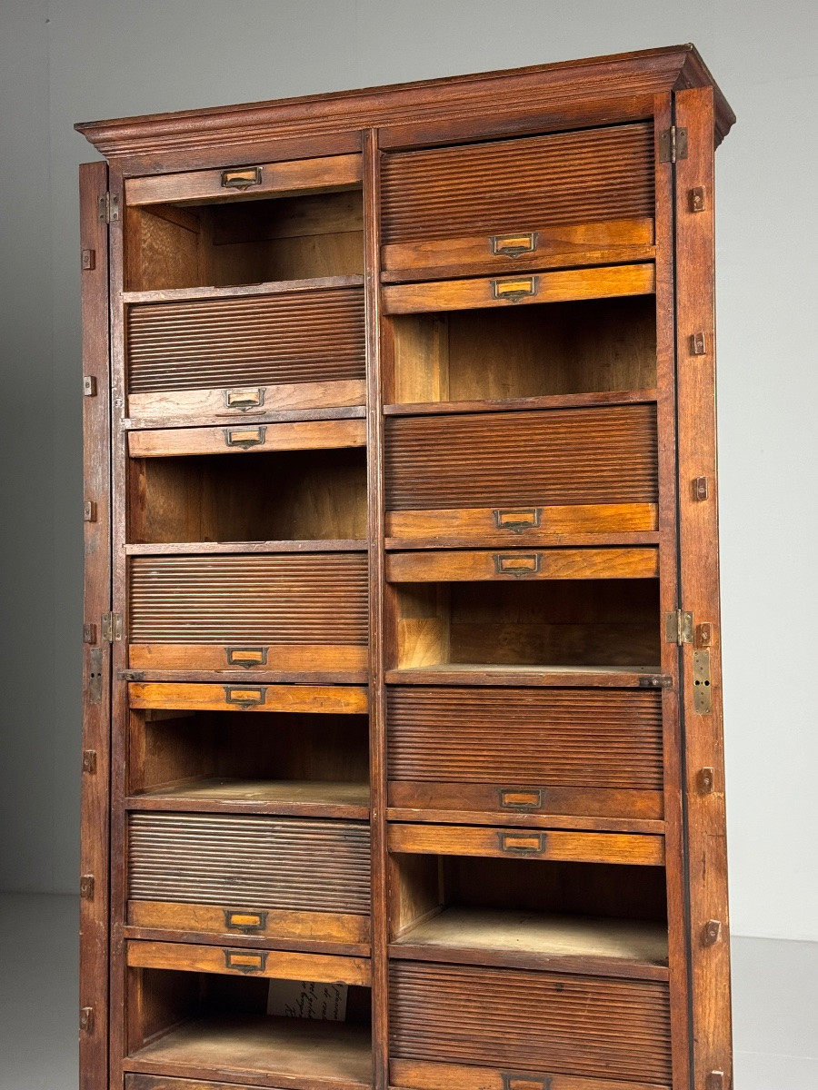 Belgian Oak Filing Cabinet, 1920-photo-4