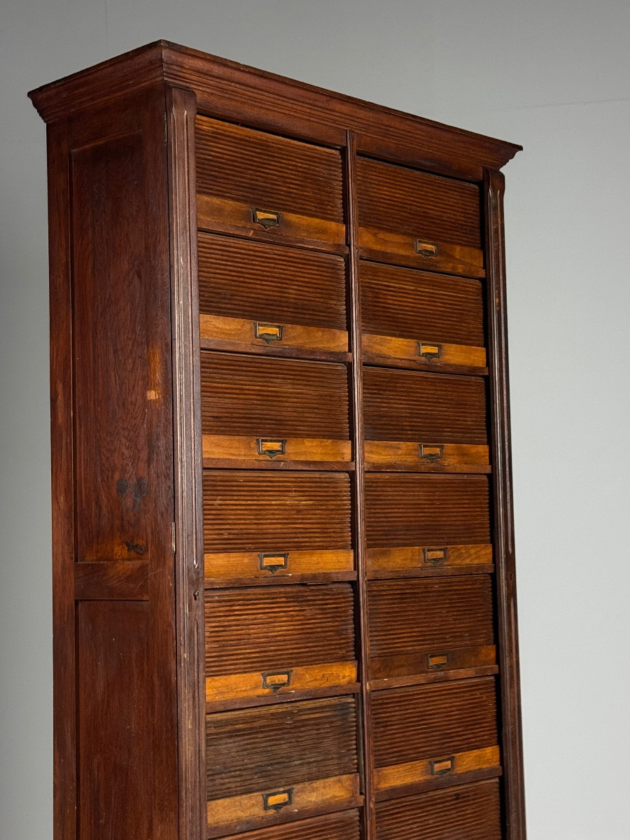 Belgian Oak Filing Cabinet, 1920-photo-5