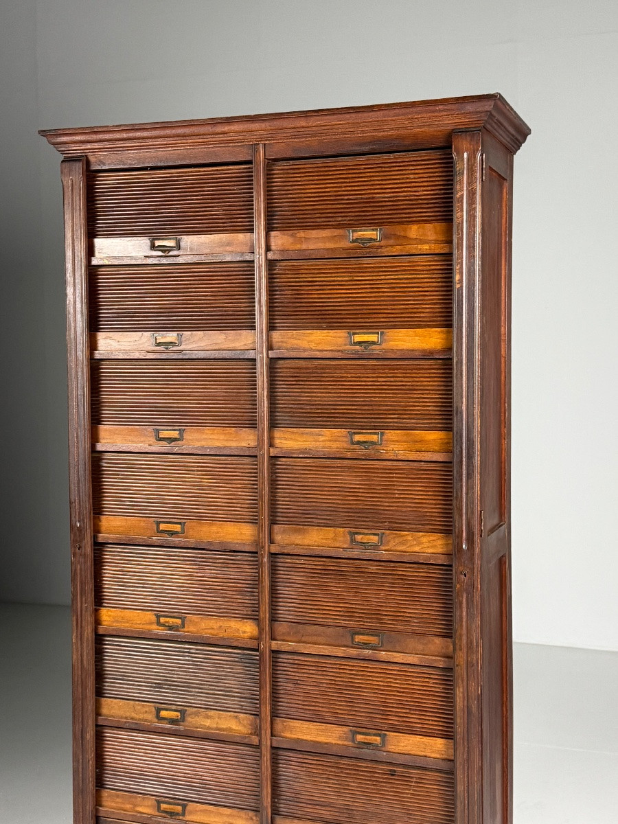 Belgian Oak Filing Cabinet, 1920-photo-7