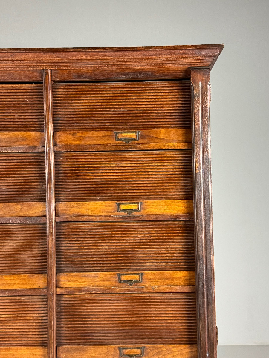 Belgian Oak Filing Cabinet, 1920-photo-8